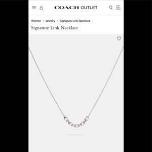 🖤Coach silver tone C link necklace🖤